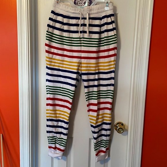 Hudson's Bay Company x Color Me Courtney Multi Stripe Cotton Sweatpants - Picture 1 of 3